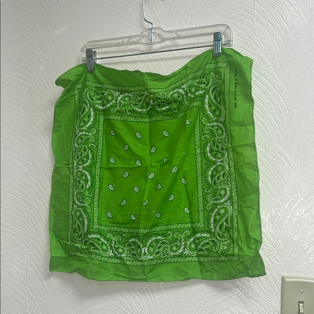 Green Paisley Bandana Handkerchief